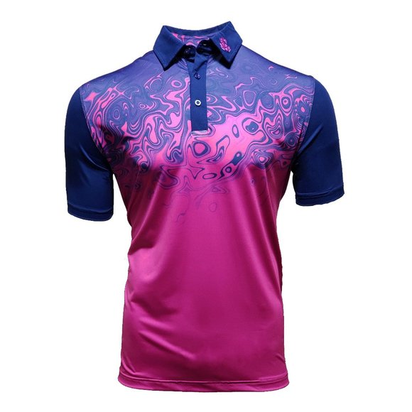 Scorpion21 Other - Scorpion21 Psychedelic Midnight Mulberry Golf Polo